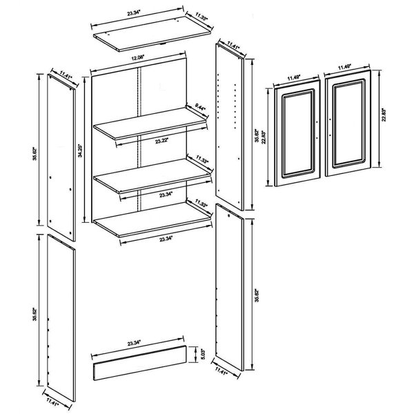 Red Barrel Studio® Wall Mounted OverTheToilet Storage & Reviews